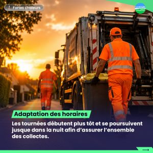 Fortes chaleurs : adaptation des horaires de collecte