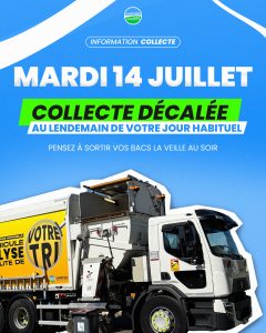 Jours fériés : Attention aux dates de collecte pour la semaine du 14 juillet
